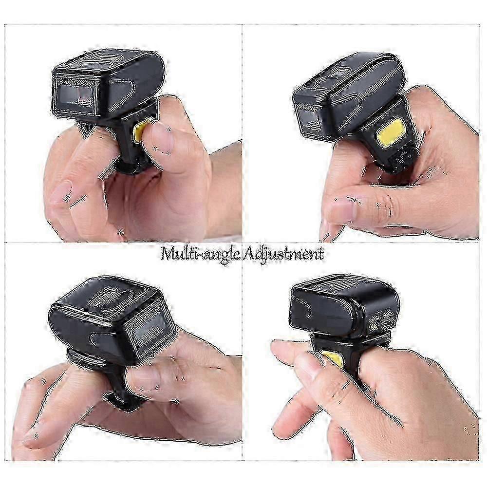 Wireless Finger Ring Barcode Scanner Bluetooth 2.4g 1D 2D QR Code Reader for Windows Android iOS
