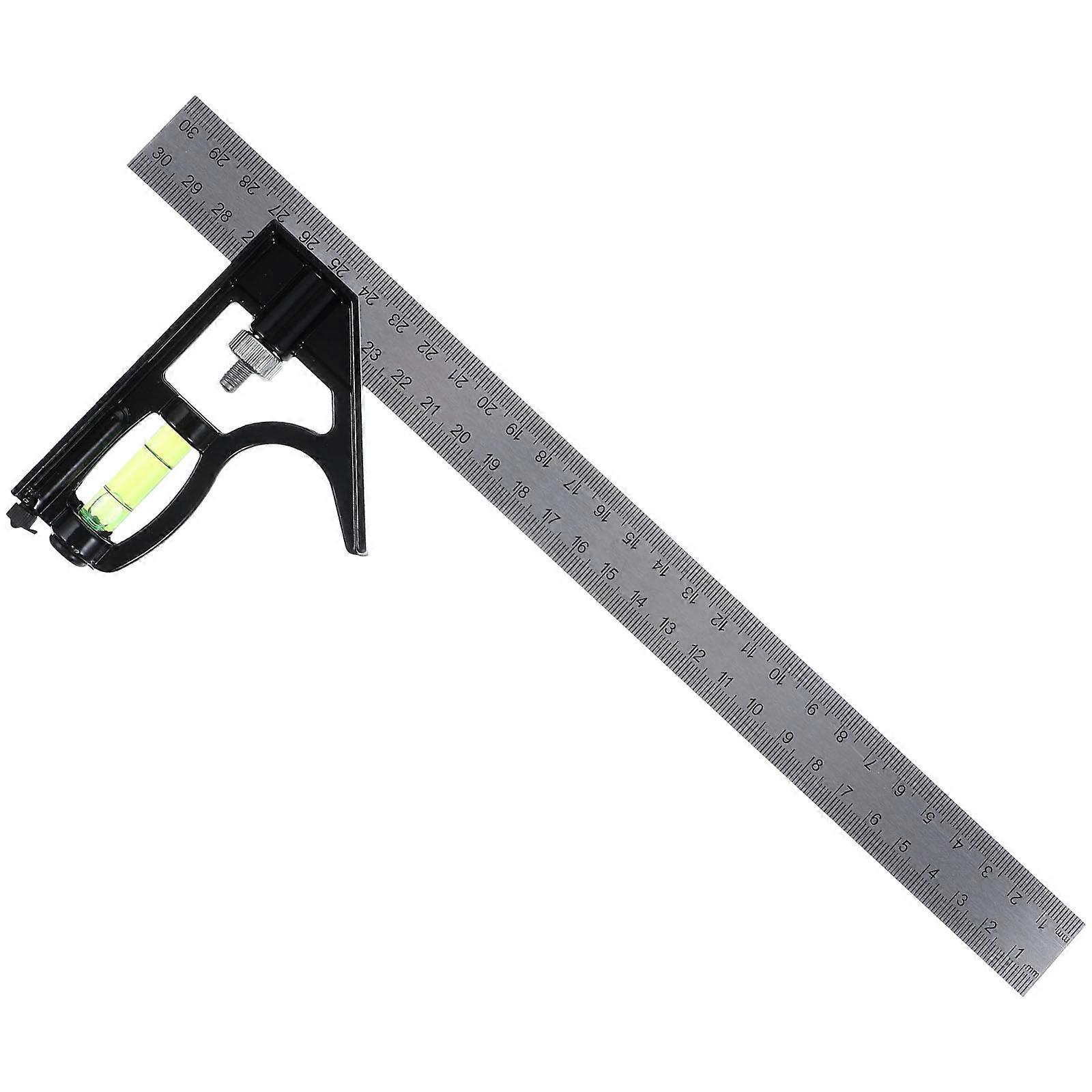 Stainless Steel Combo Square for Measuring Use 2Pcs Adjustable Angle Ruler