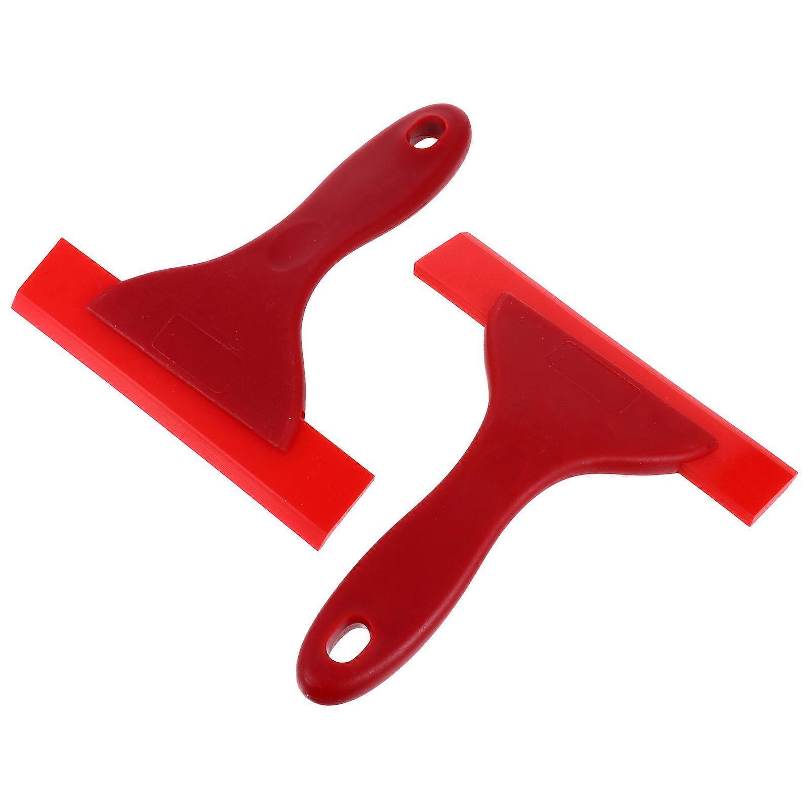 Durable Glass Squeegee Shower Window Squeegee for Window 2Pcs Red Water