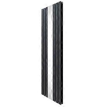 Flat Panel Radiator With Mirror 1800mm x 565mm Modern Designer Double Column Vertical Heater Matt