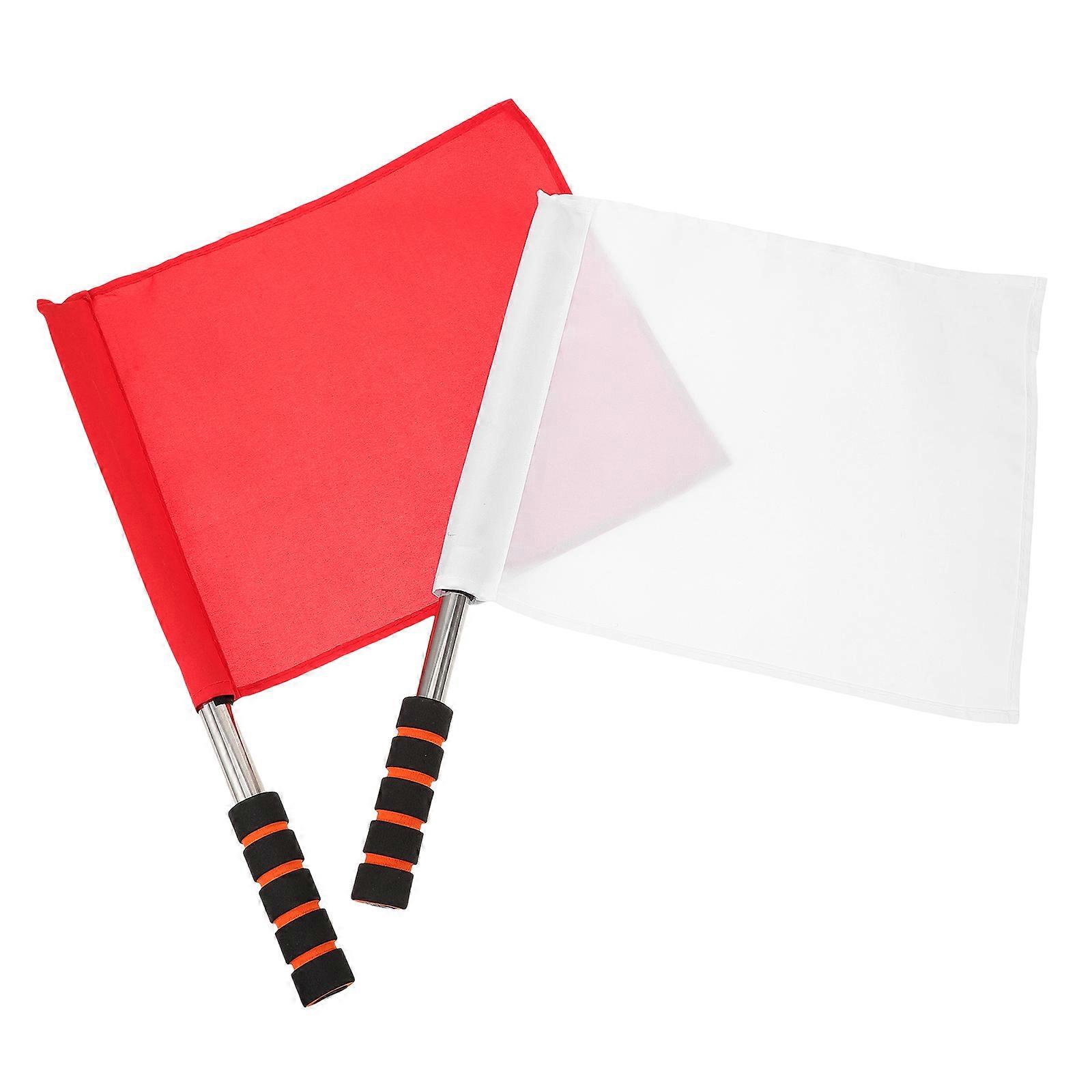 2pcs Match Command Flag Traffic Signal Flags Referee Warning Signal Flags