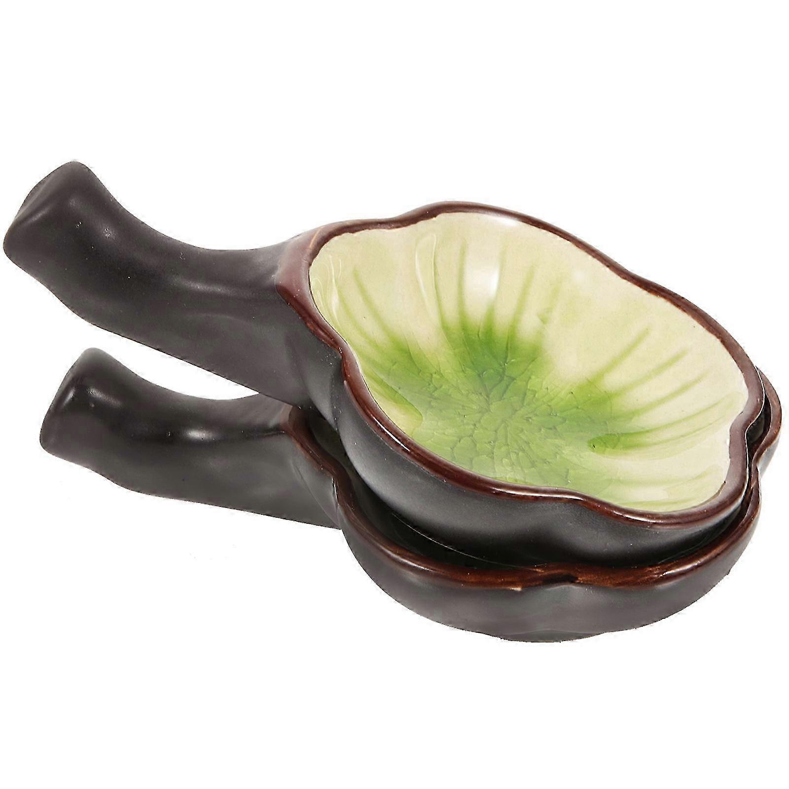 Ceramic Ink Container Ink Dish for Calligraphy Use 4Pcs Multi-Use Set