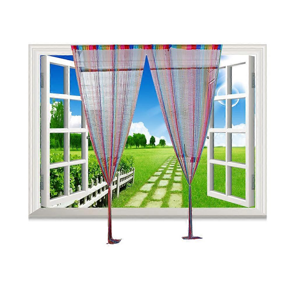 Multicolored String Curtains Thread Curtains for Window Use