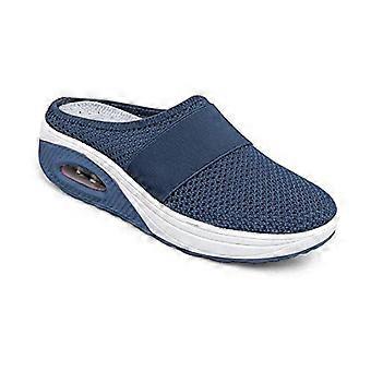 Breathable Mesh Upper Women's Lightweight Comfortable Slip-On Walking Platform Sneakers With Cushioned Sole