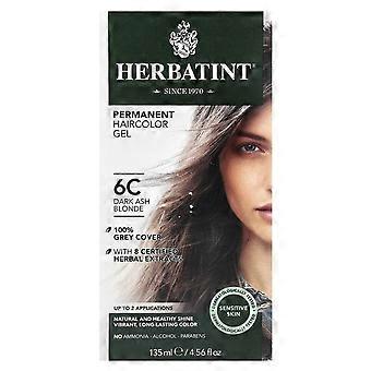 Herbatint, Permanent Haircolor Gel, 6C Dark Ash Blonde, 4.56 fl oz (135 ml)