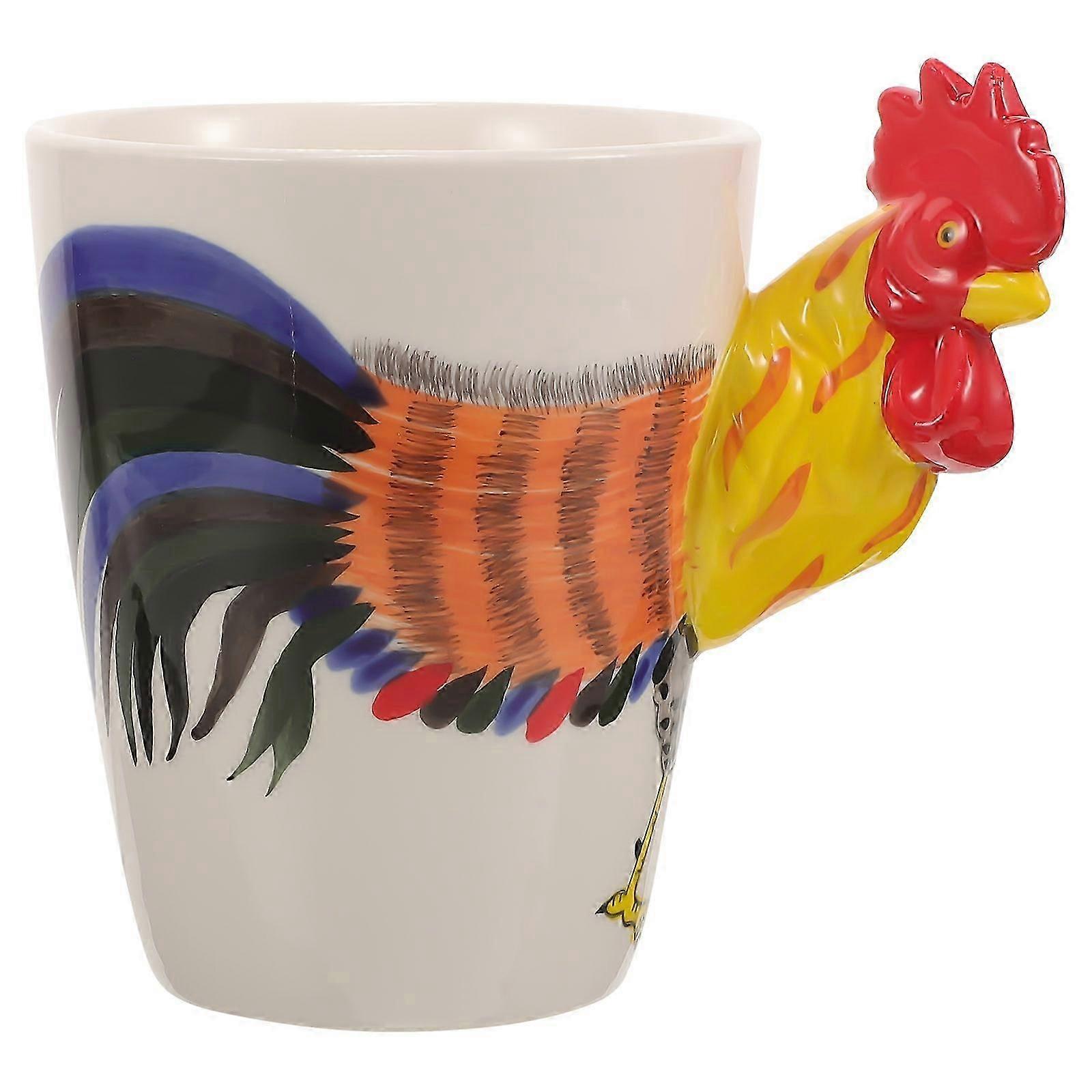 Rooster Mug Ceramic Coffee Cup for Drinking with Easter Party 3D Design