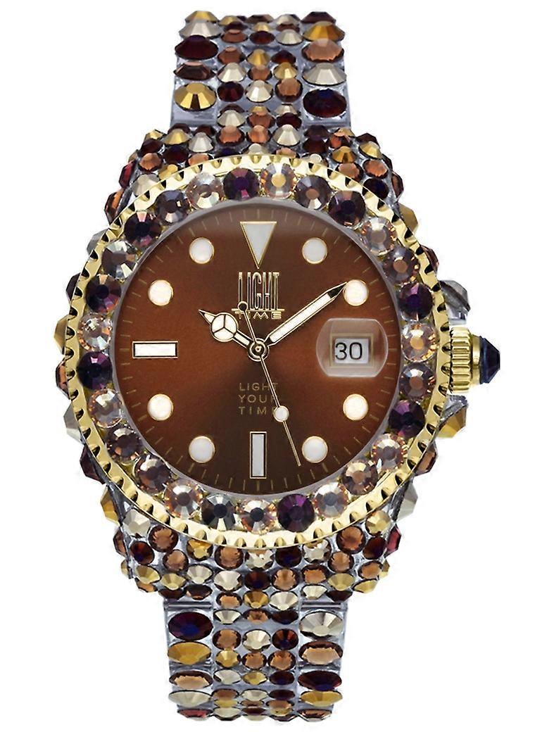 LIGHT TIME MEDITERRANEO - Full Strass / Brown