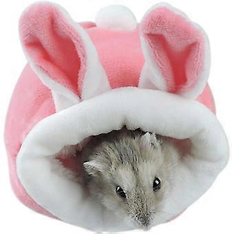 Hamsterbedje, klein, zacht en warm hamsterhuisje, schattig antislip slaapnestje voor hamsters, bodembedekking voor kleine dieren, geschikt voor mini-egels en dwerghamsters.