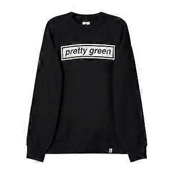 Pretty Green Mens Box Logo Cotton Sweatshirt
