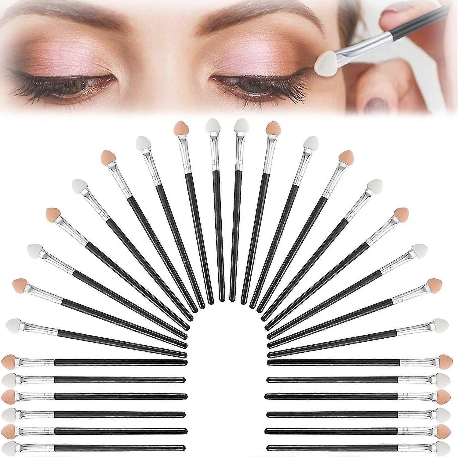 30pcs Eyeshadow Applicators, Sponge Eyeshadow Brushes, Eye Shadow Brush