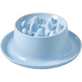 Pet Slow Feeder Bowl - Raised Neck Protective Nonslip Elevated Cat Food Bowl Spillproof Dog Feeding Dish for Puppy - -