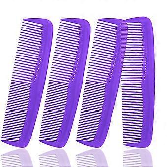 Hair Care 4-Pack Comb - Not Breakable - mens comb/fine tooth comb/peines para cabello (Purple)