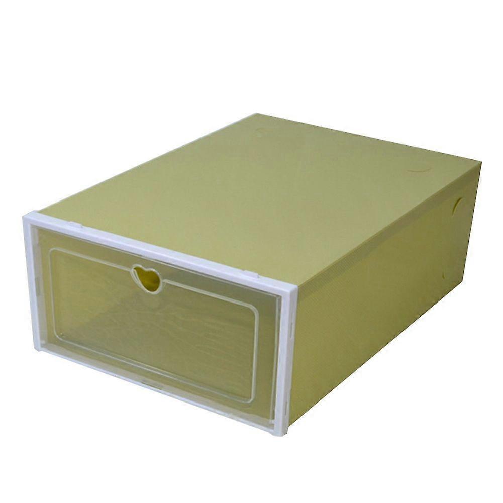 Clear PP Stackable Dust-proof Flip Drawer Shoes Box Storage Container Organizer KAESI