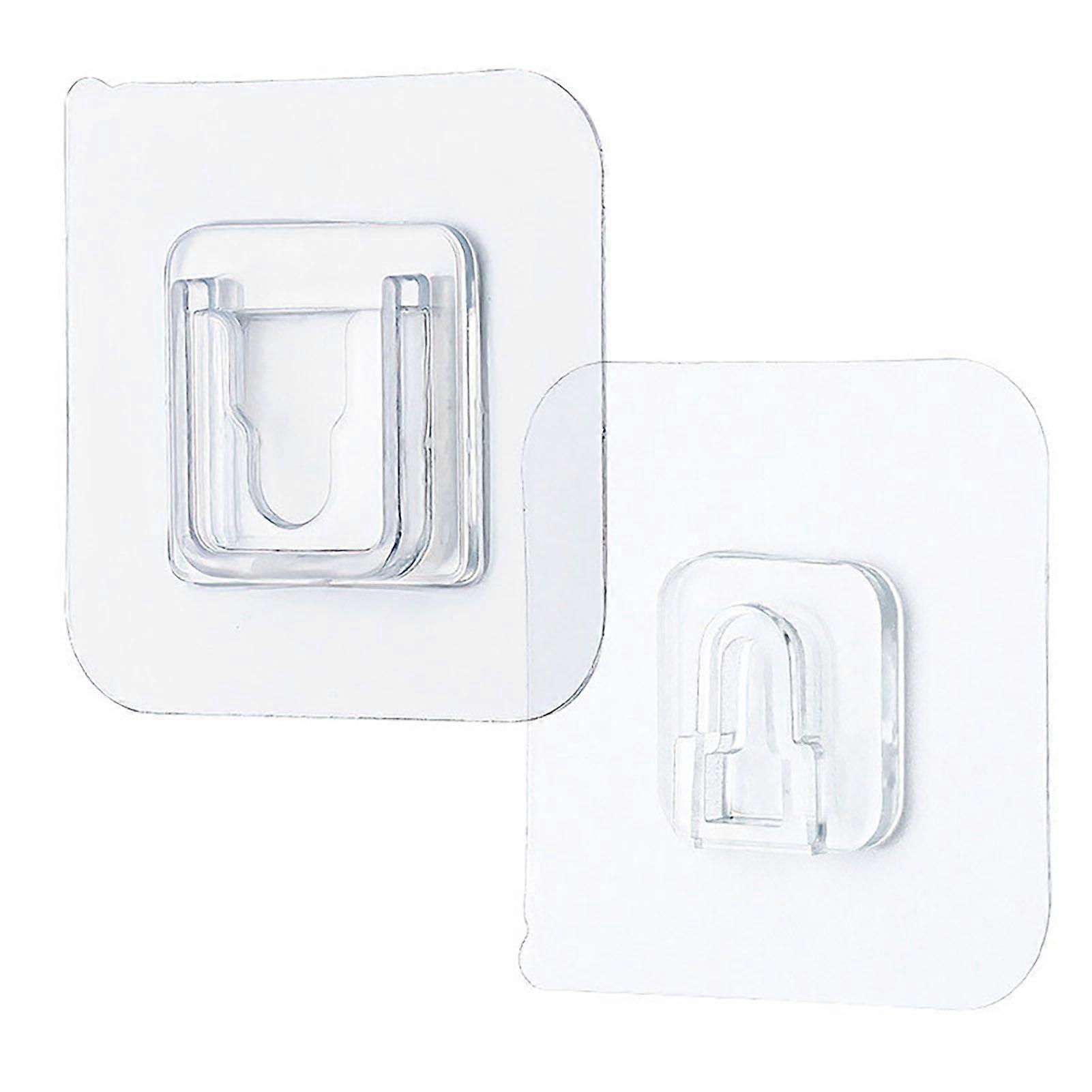 1 Pair Double Sided Wall Adhesive Hook Plug Socket Holder Cable Fixing Organizer