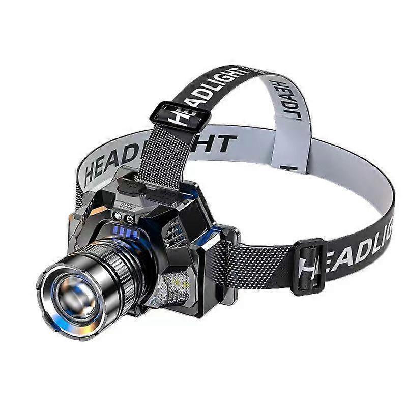 Rechargeable LED Headlamp with T6 Light - Motion Sensor, Type-C Charging