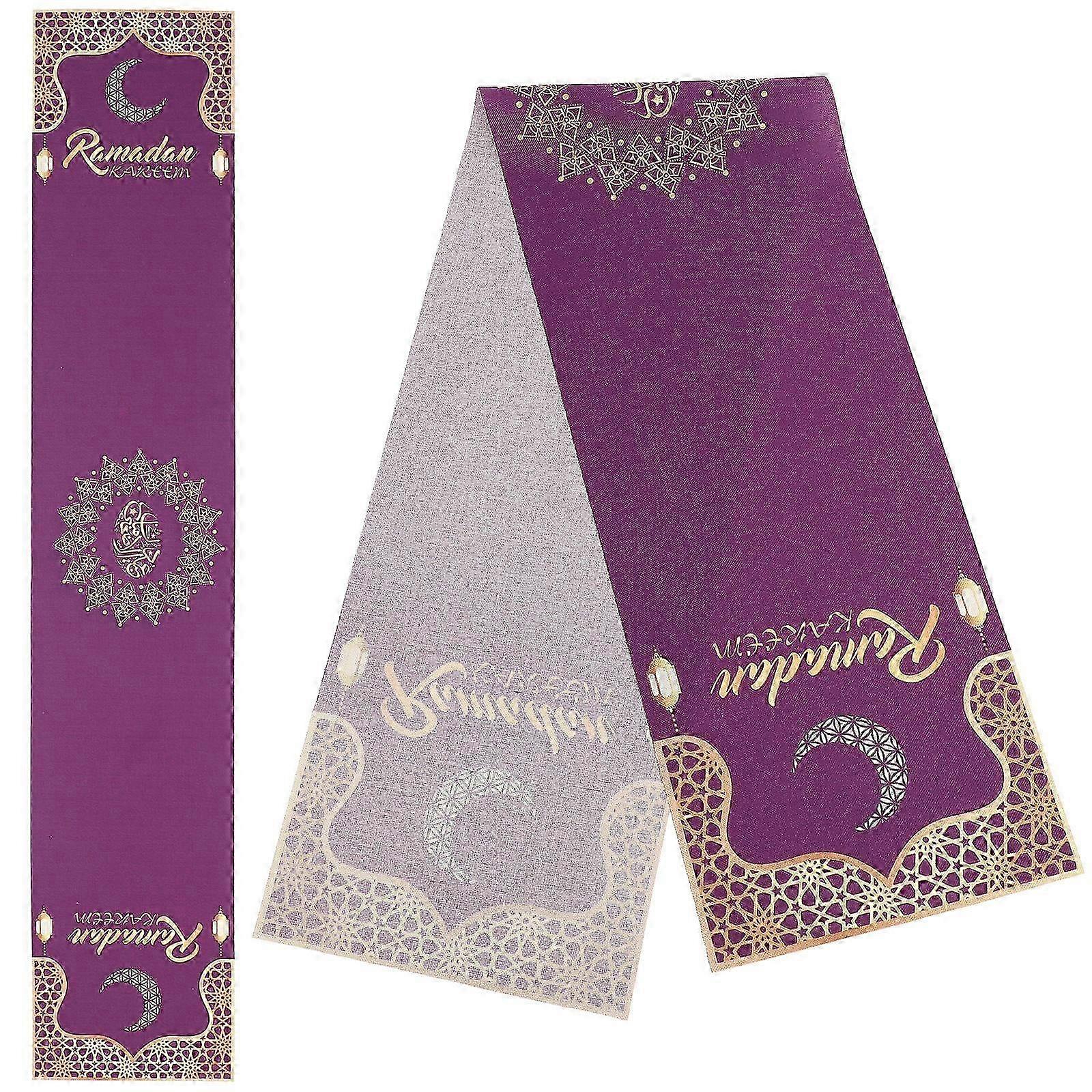 2pcs Ramadan Table Runner Holiday Dining Table Runner Restaurant Table Runner