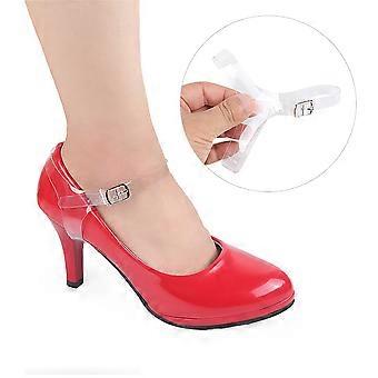 Detachable Transparent Shoe Straps for High Heels 2Pairs Elasticated Accessories