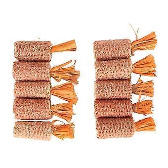 10stk hamster cob leketøy gulrotformede tenner sliping kanin mais cob tygge leketøy for hamster marsvin kanin papegøye oransje, liten