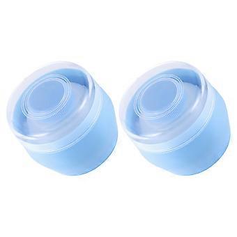 Lot de 2 houppettes à poudre portables pour bébé et enfant, avec boîte de rangement