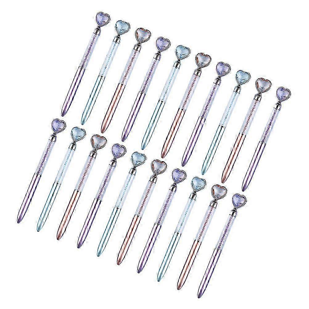 Assorted Color Crystal Ballpoint Pen Quick Dry 20Pcs Design Compatible with Multi Function Office Pens