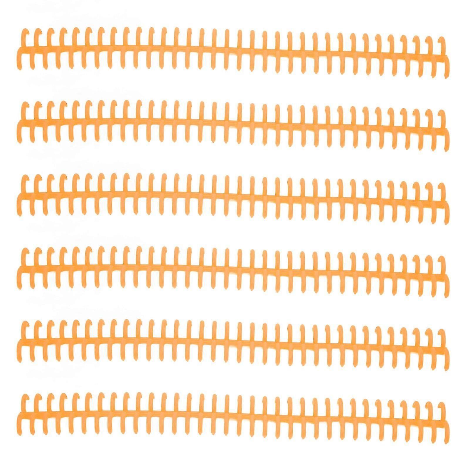 10PCS 34 Hole Binding Spine Plastic Split Loose Leaf Rings Detachable Binding Loop 12mm Diameter Orange