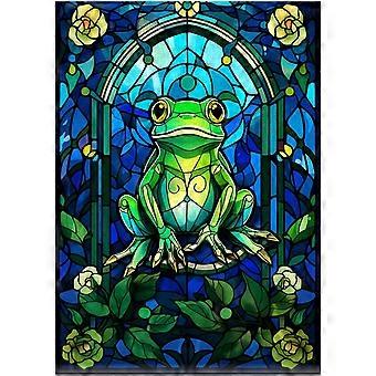 Stained Glass Frog Jigsaw Puzzle SQZ284