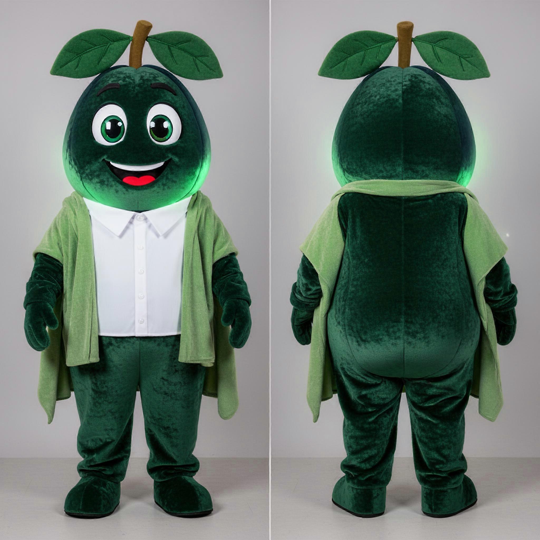 MASTICOT Forest Green Velvety Plum Mascot