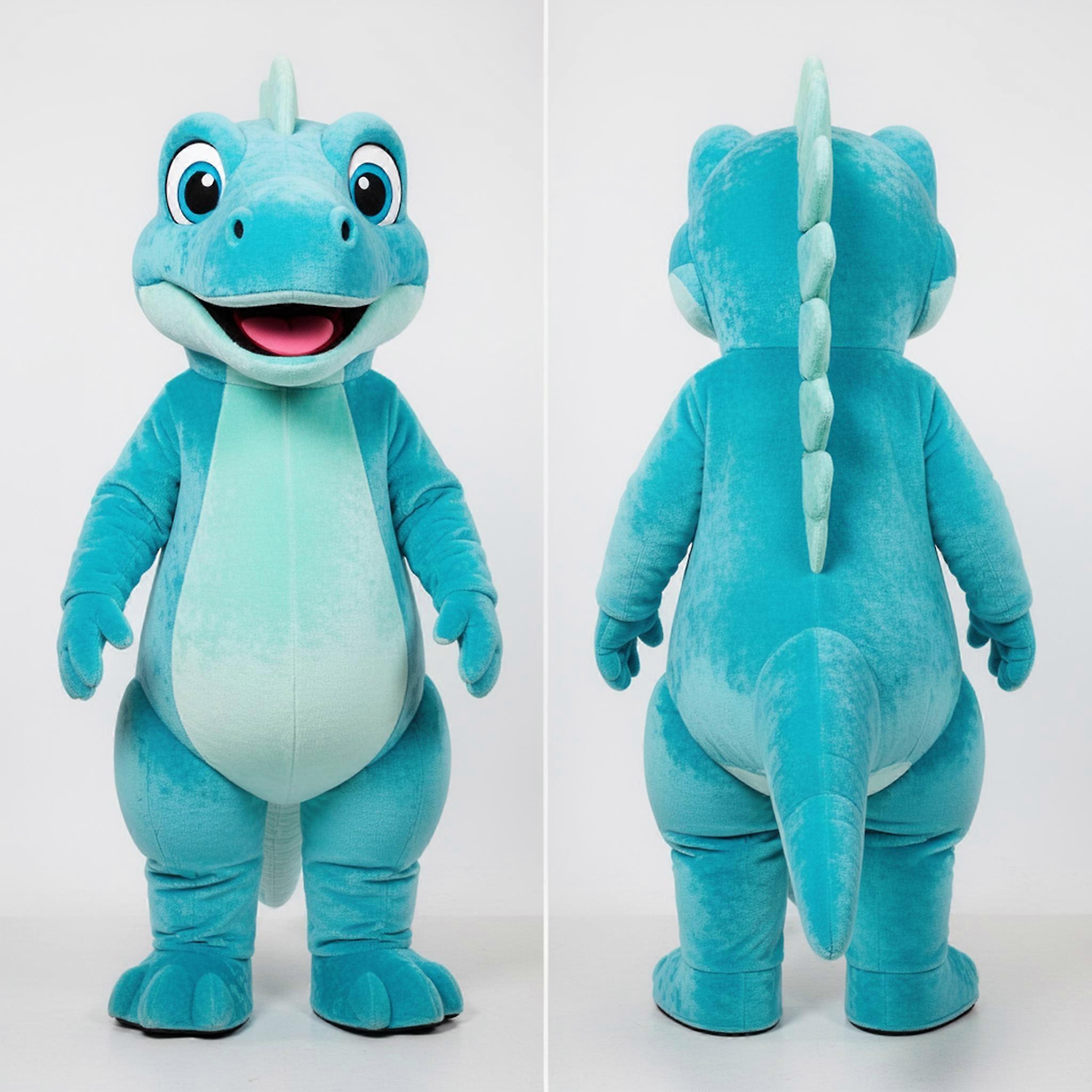 MASTICOT Cyan Velvety Iguanodon Mascot
