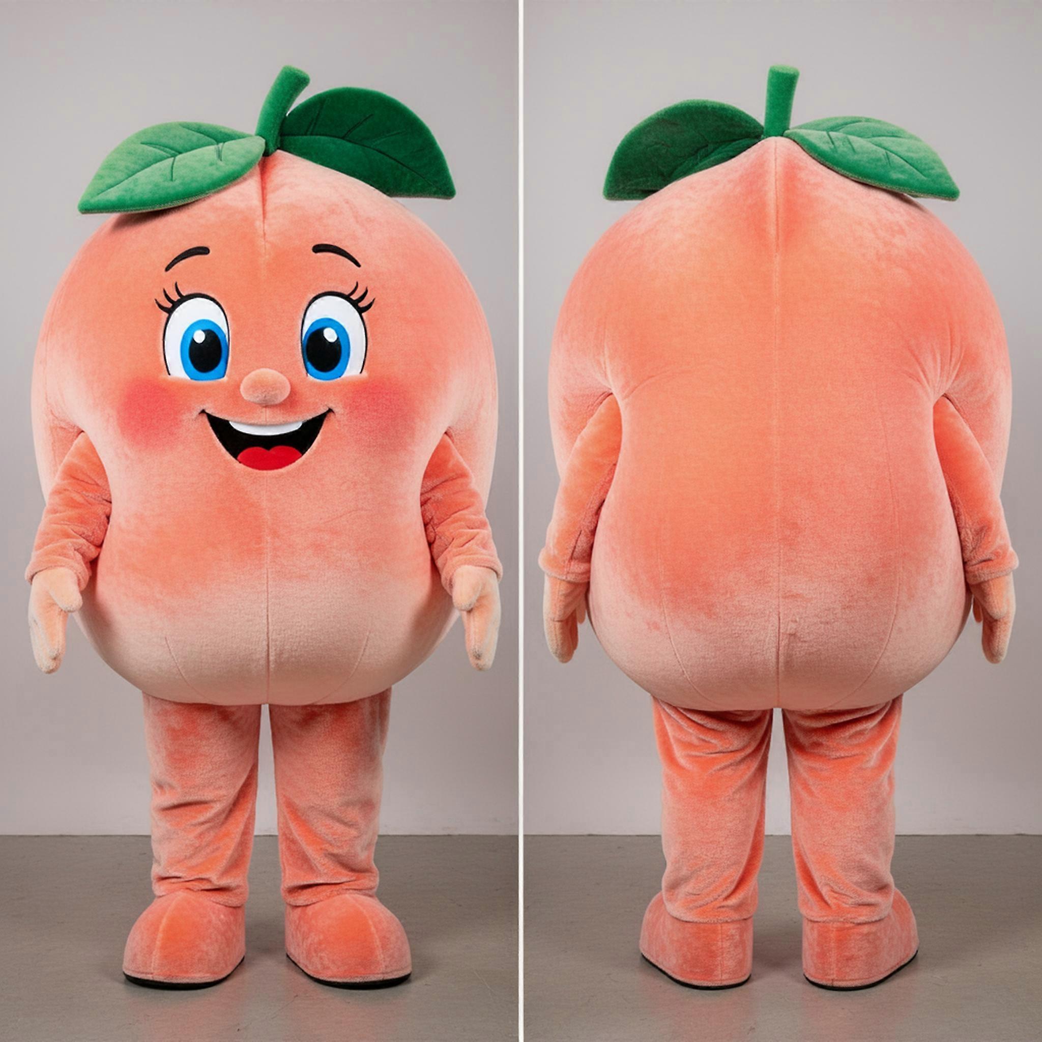 MASTICOT Peach Balanced Plate Spinner Mascot