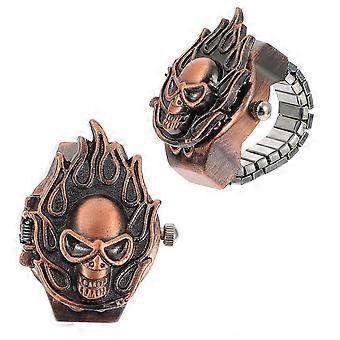 Flip-Open Cover Finger Watch for Decoration 4Pcs Retro Finger Ring Watch