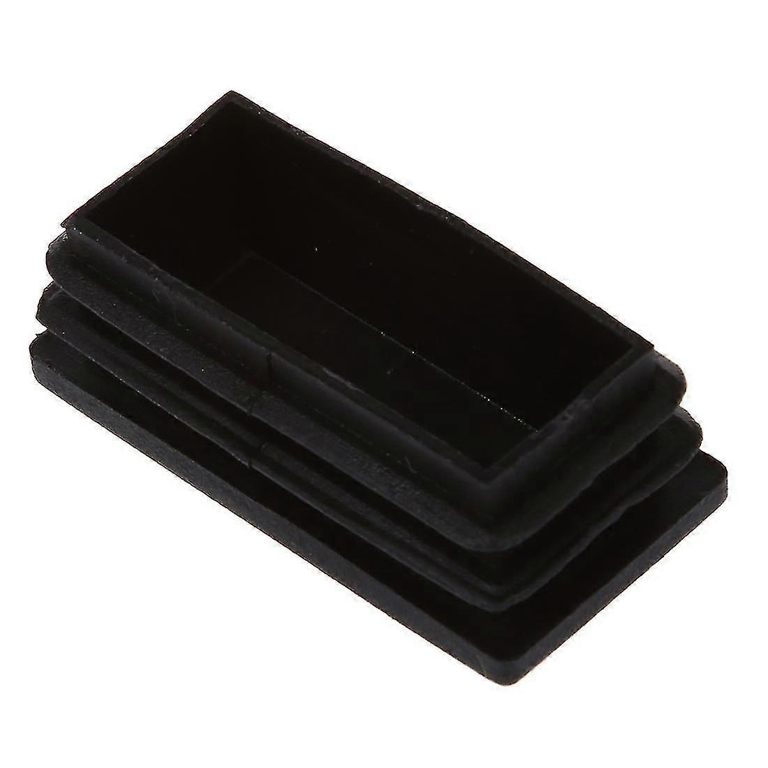 Plastic Rectangle Tube Inserts End Blanking Cap 25x50mm 10 Pcs