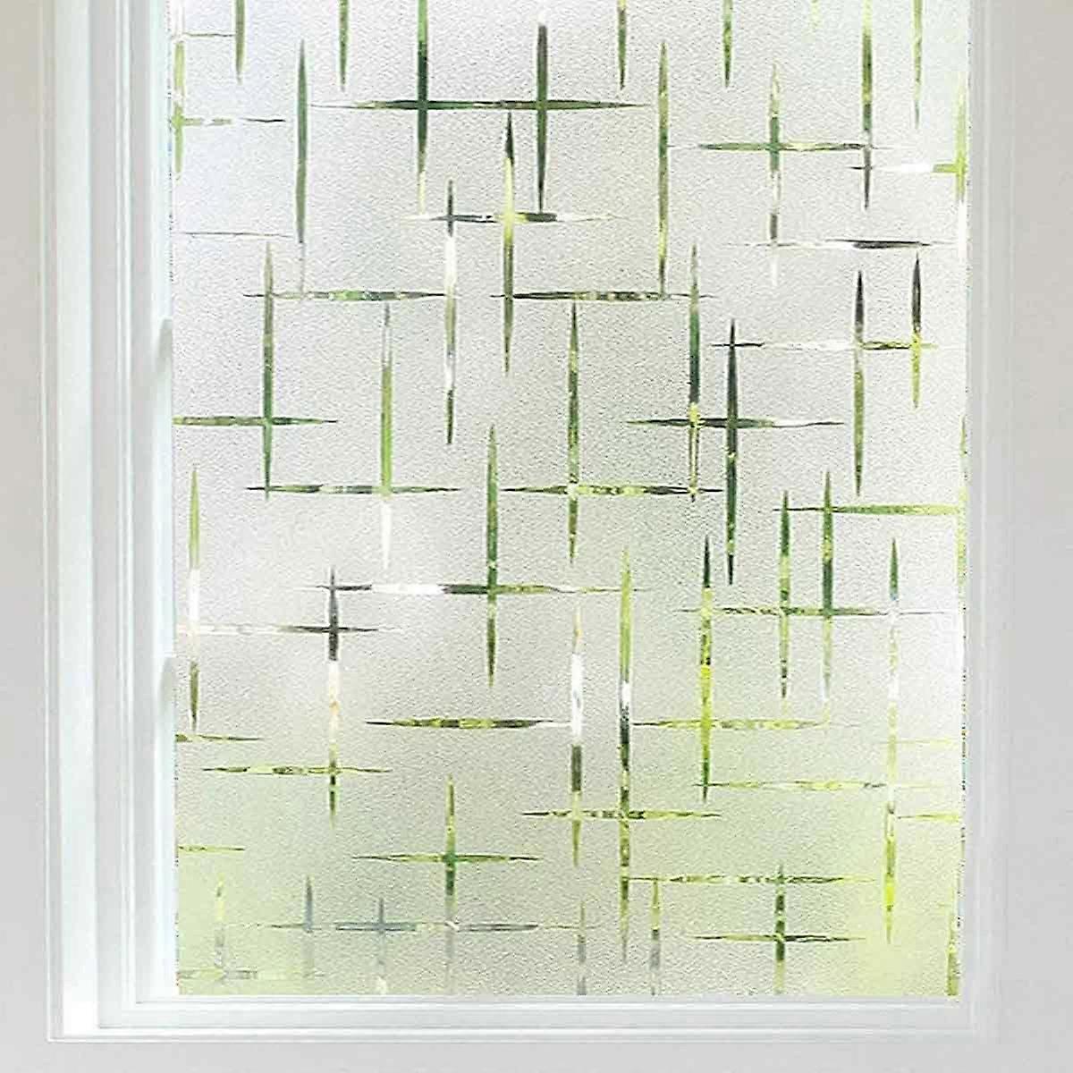 Frosted Cross-pattern Privacy Film UV-blocking Heat-insulating