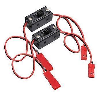 2 Pcs On/Off Power Switch Receiver JST Connector for RC 1/10 1/8 Car Crawler Off-Road Vehicle Multi