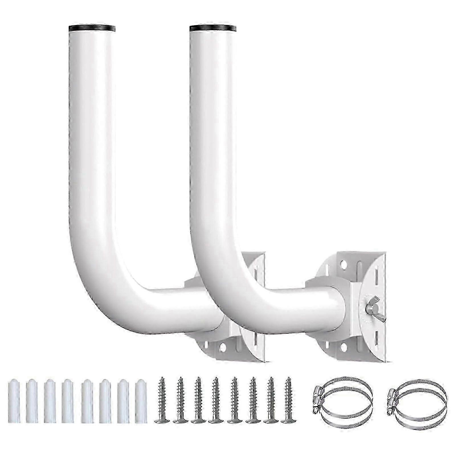 2 Pack 150 Adjustable Stainless Steel Universal J Post Wireless Deck Brackets