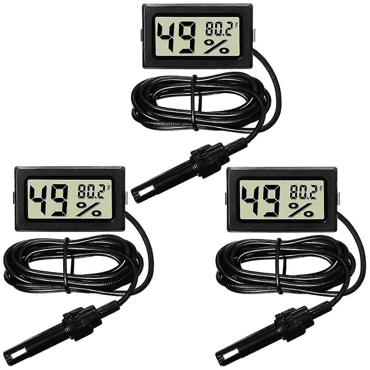 Digital Thermometer Hygrometer With Probe Indoor Temperature Humidity