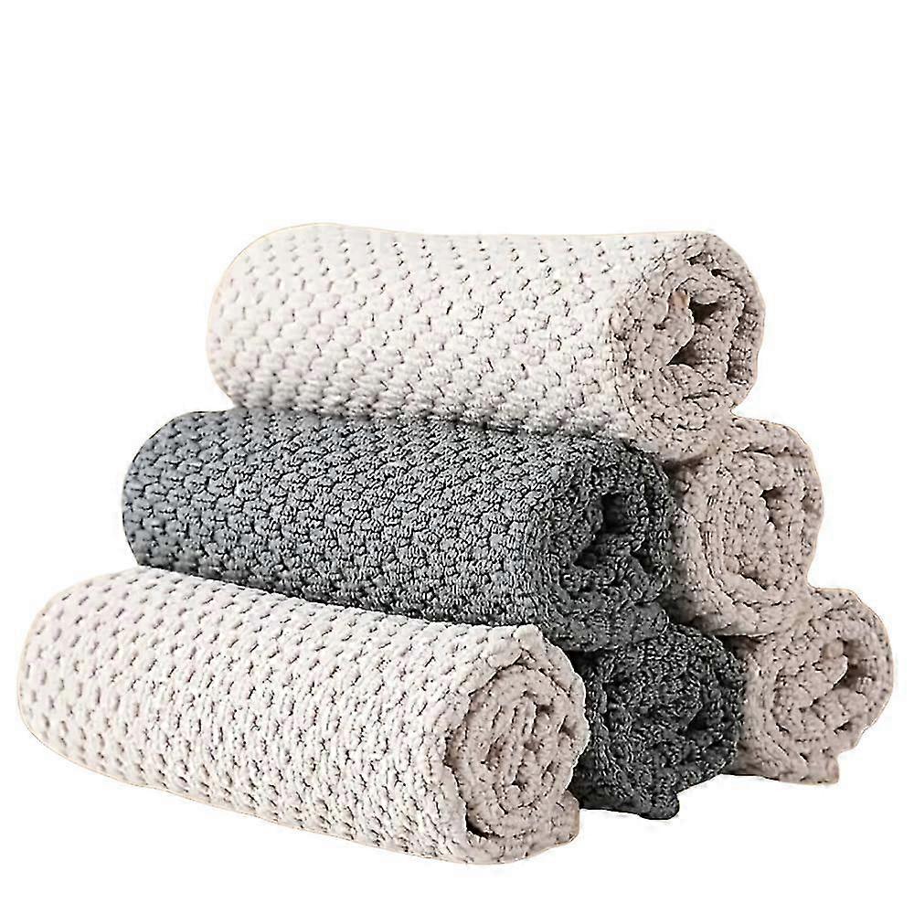 6-Pack Soft Waffle Microfiber Cleaning Cloths