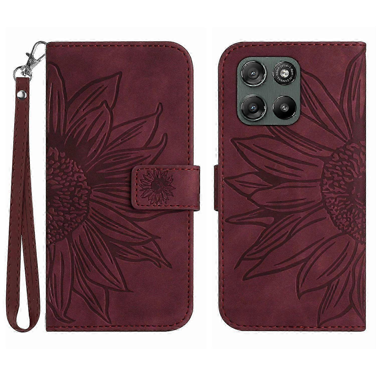 Sunflower Leather Wallet Case