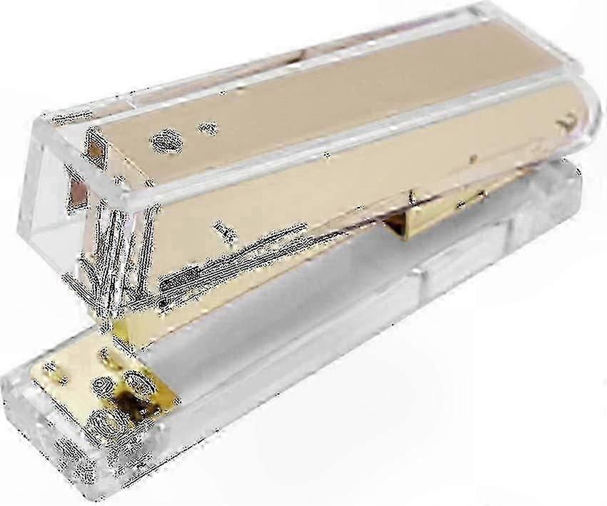 Gold Clear Acrylic Desktop Stapler compatible with Standard Staples SI