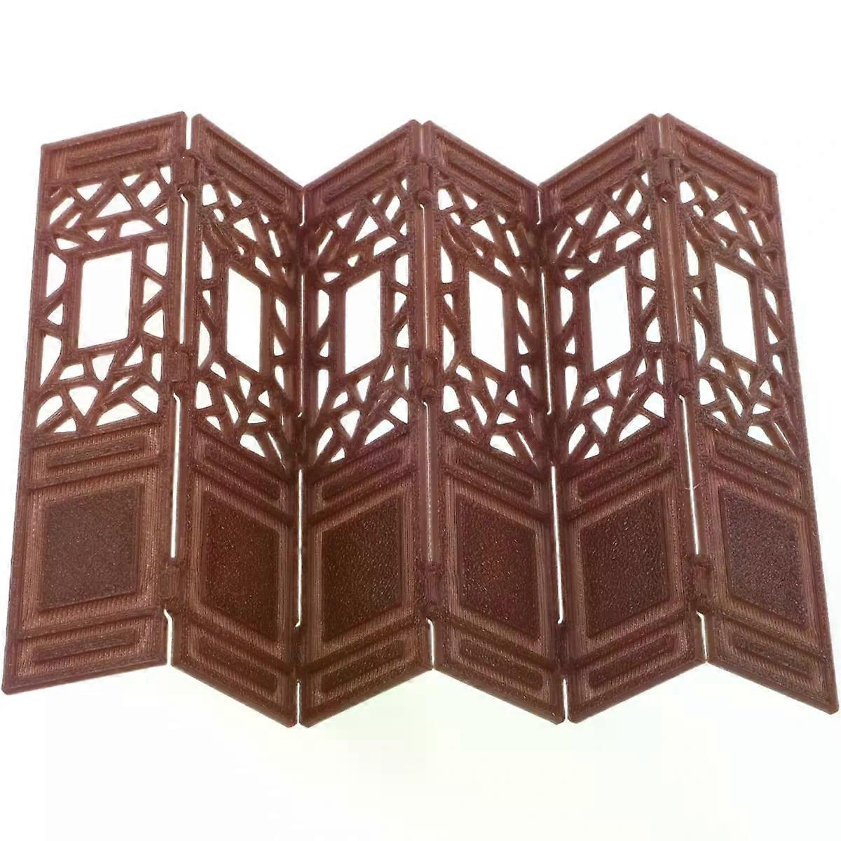 Mini Oriental Screen 1: 20 Scale Plastic Folding Divider for Dollhouse