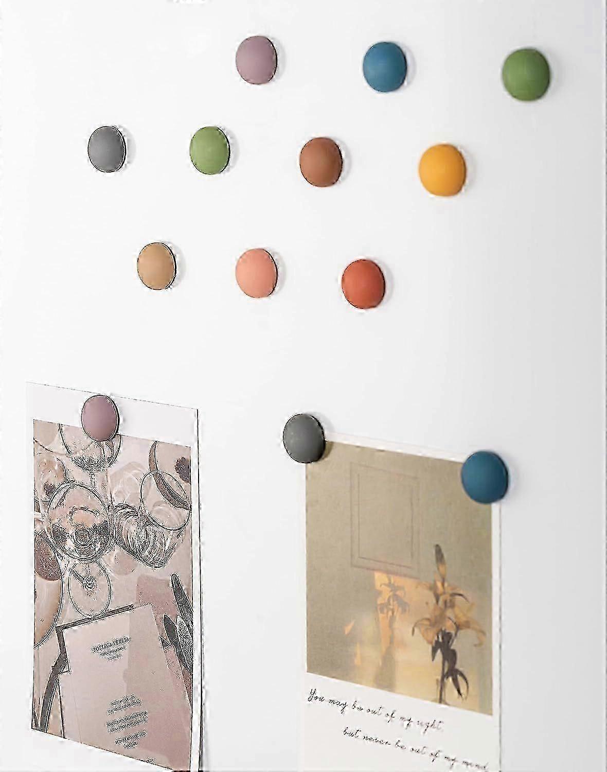 Matte Round Neutral Fridge Magnets