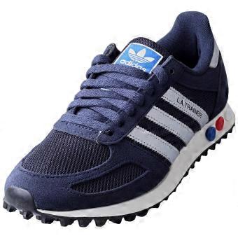 Adidas La Trainer OG, scarpe da ginnastica unisex alla moda in blu navy e argento.