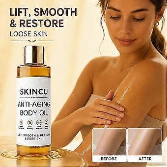 SKINCU Body Oil 100ml 100% Natural Plant Extracts Firming Moisturizing Massage Oil for Face Neck Chest Dry Sagging Skin