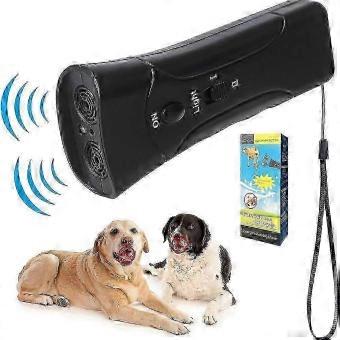 Ultrasonic Anti Bark Device for Dogs, Stop Excessive Barking, Dog Training Tool with LED Flashlight, ABS, 14cm, 1 Pack