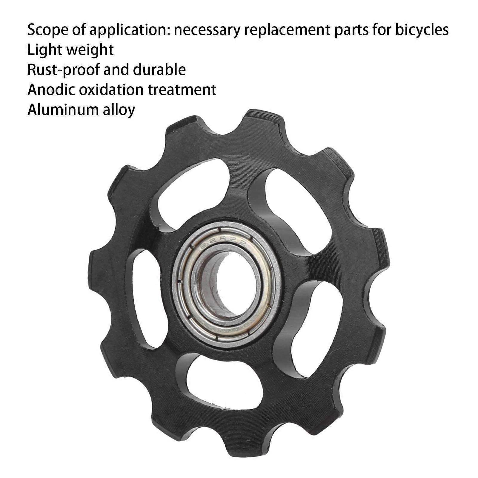 Bike Sprocket Aluminum Alloy RustProof Durable Black Replaceable Bicycle Components