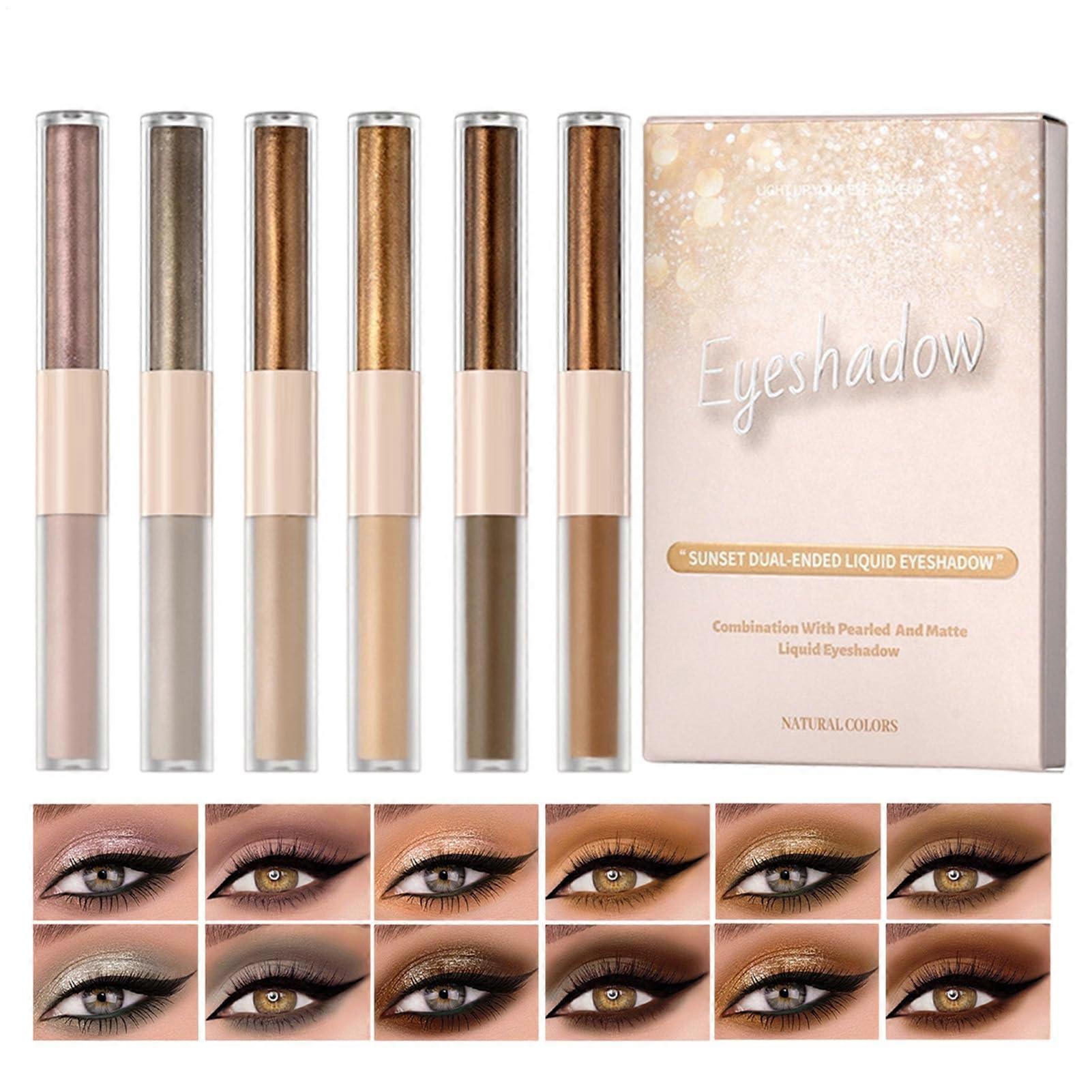 Liquid Eyeshadow Set 6 Piece Double-Ended High-Pigmented Eye Makeup