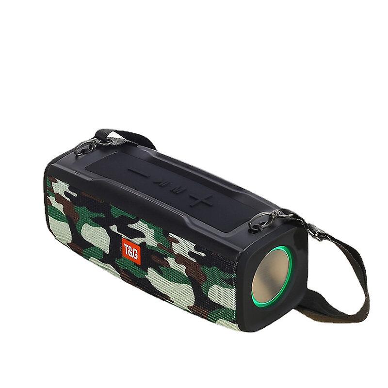 Portable Bluetooth Speaker With Colorful Lights Wireless Waterproof Stereo Subwoofer Outdoor Strap Music Tf Card Fm Radio
