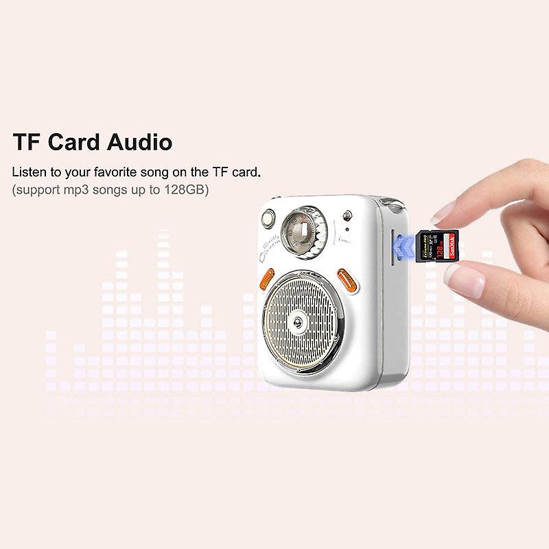 Retro Mini Bluetooth Speaker Audio Fm Radio Tf Card Girlfriend Birthday Gift Portable Outdoor Waterproof Speaker