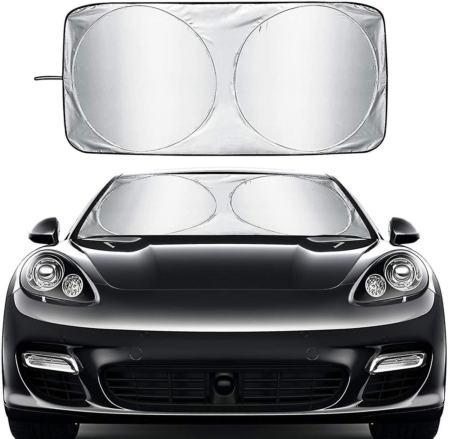 Car Windshield Sun Shade, Upgraded Car Windscreen Sun Blocks 99% Uv Ray Sun Visor Protector Foldable Window Sunshades Windscreen