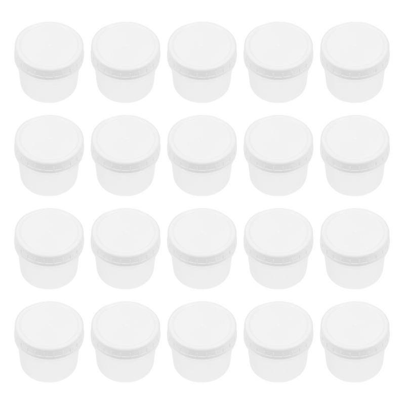 7X7x6cm White 01 Tarps 20 Set Ice Cream Freezer Storage Containers Round Dessert Cups Yogurt Holders