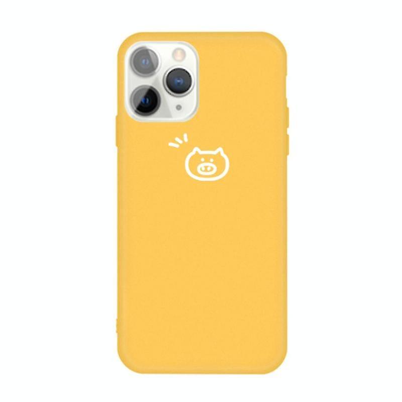 For Iphone 11 Pro Max Small Pig Pattern Colorful Frosted Tpu Phone Protective Case
